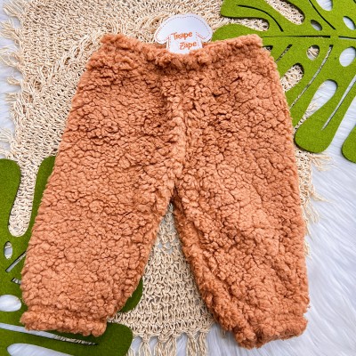 Inverno 2025 - Conj. Blusão e Calça em Soft Ursinho Feliz - Marrom